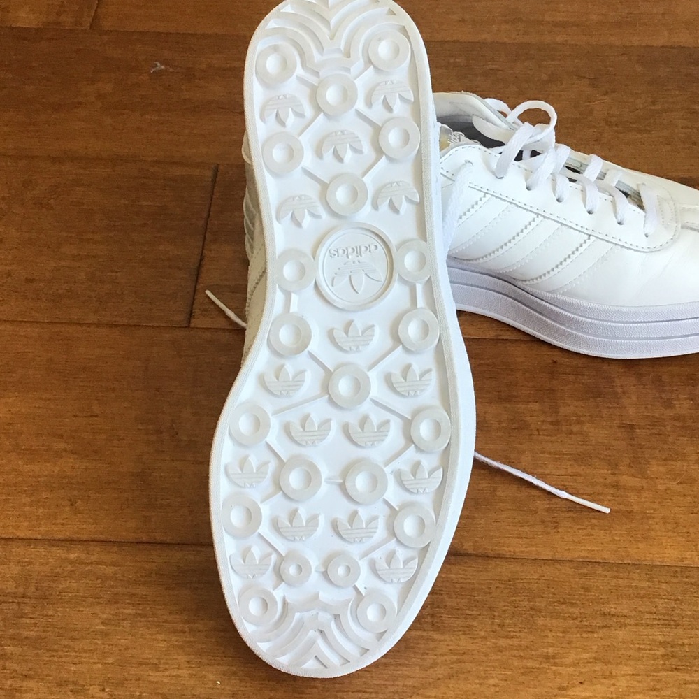 Women adidas White Platform Gazelle Sneakers - Picture 2 of 5